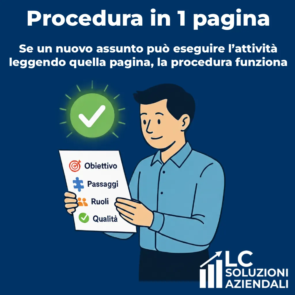 La procedura efficace in 1 pagina