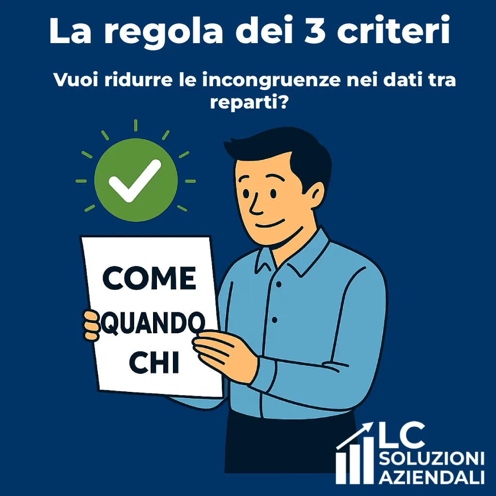 La regola dei 3 criteri per ridurre incongruenze nei dati