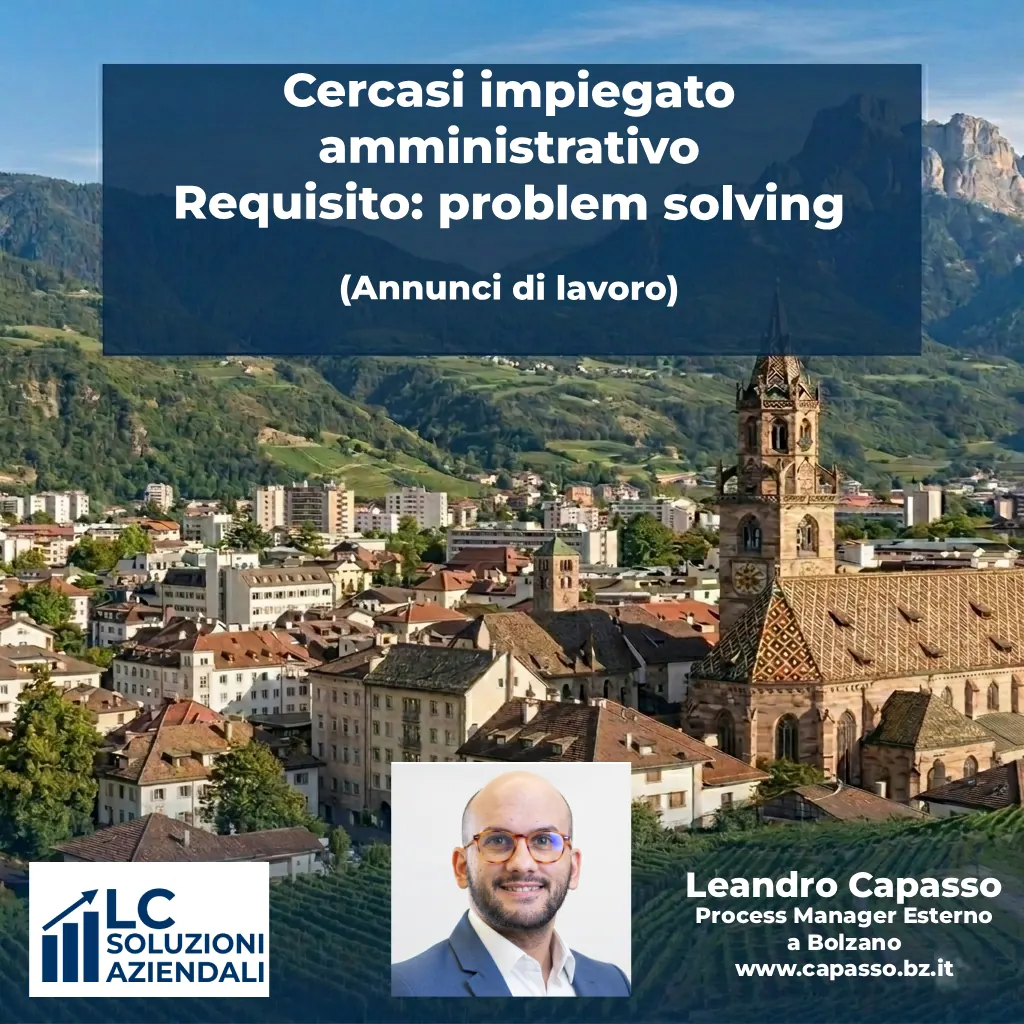 Cercasi impiegato amministrativo - Requisito: problem solving