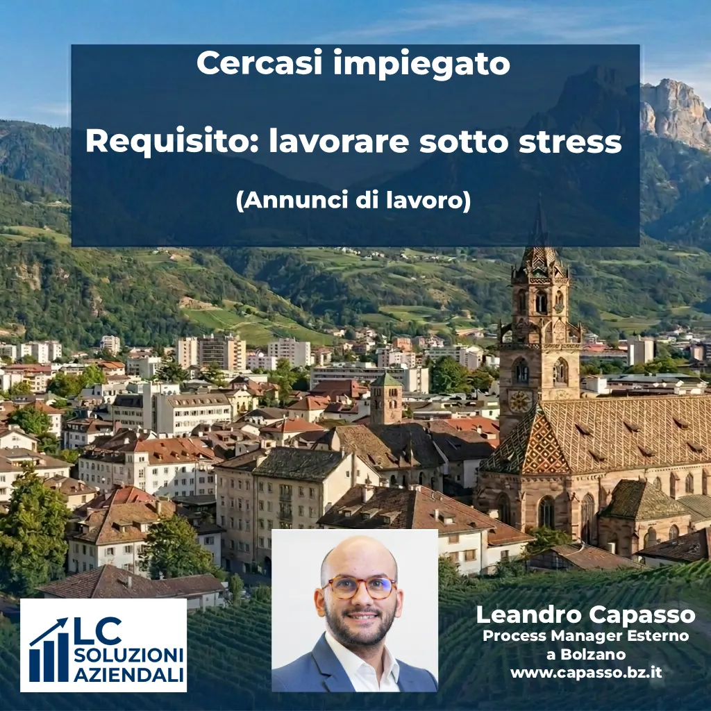 Cercasi impiegato - Requisito: lavorare sotto stress
