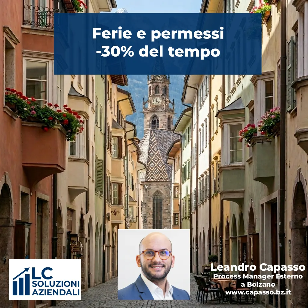 Ferie e permessi. -30% del tempo di gestione