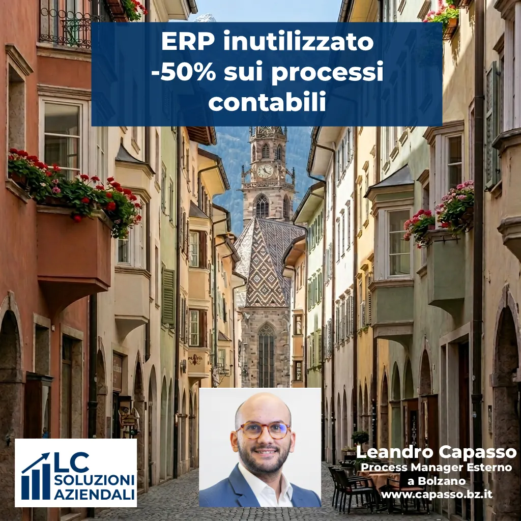 ERP inutilizzato. -50% sui processi contabili.